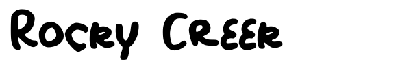 Rocky Creek font preview